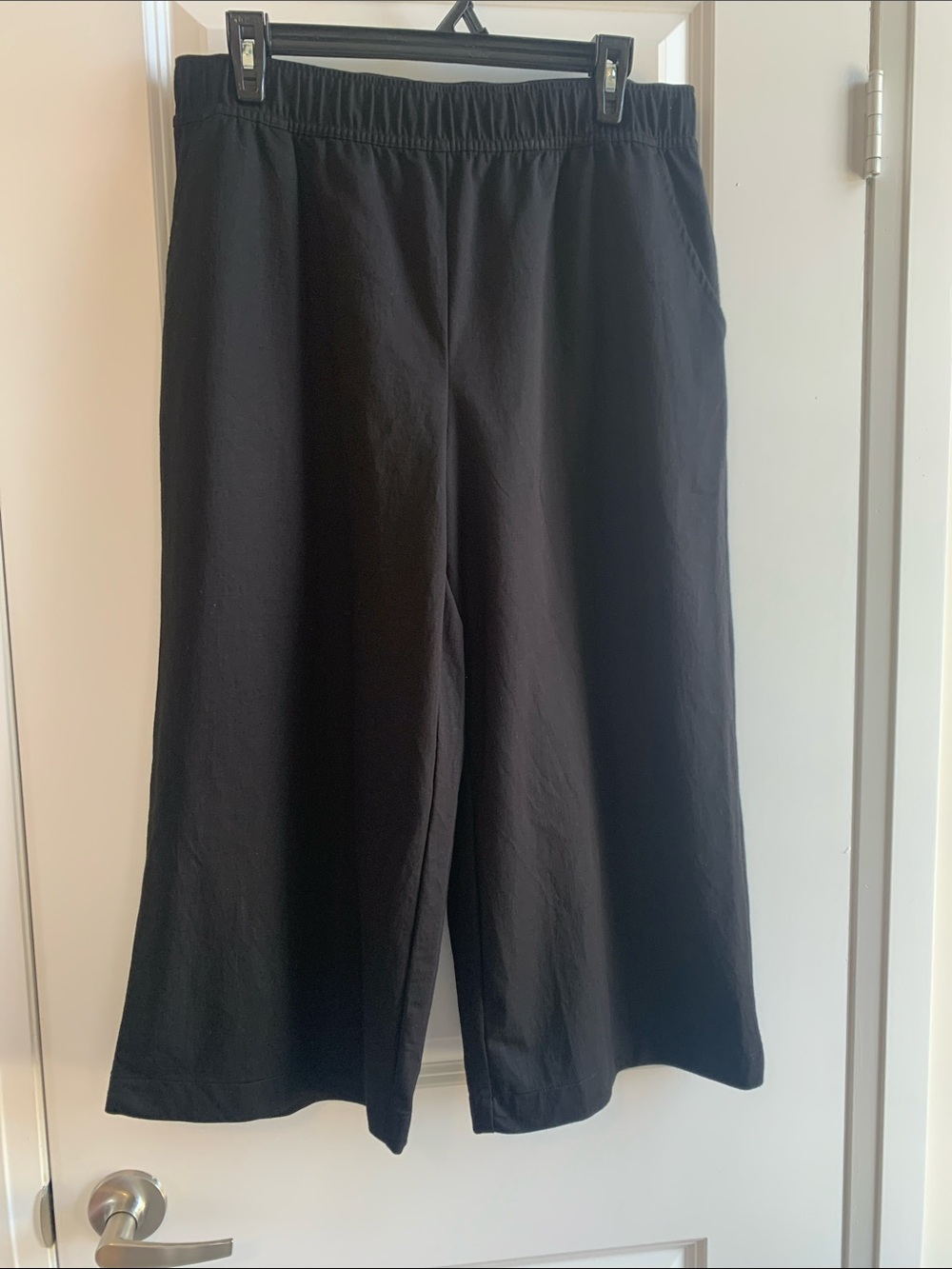 Reitmans Black Wide-Leg Culotte Pull-On Pants